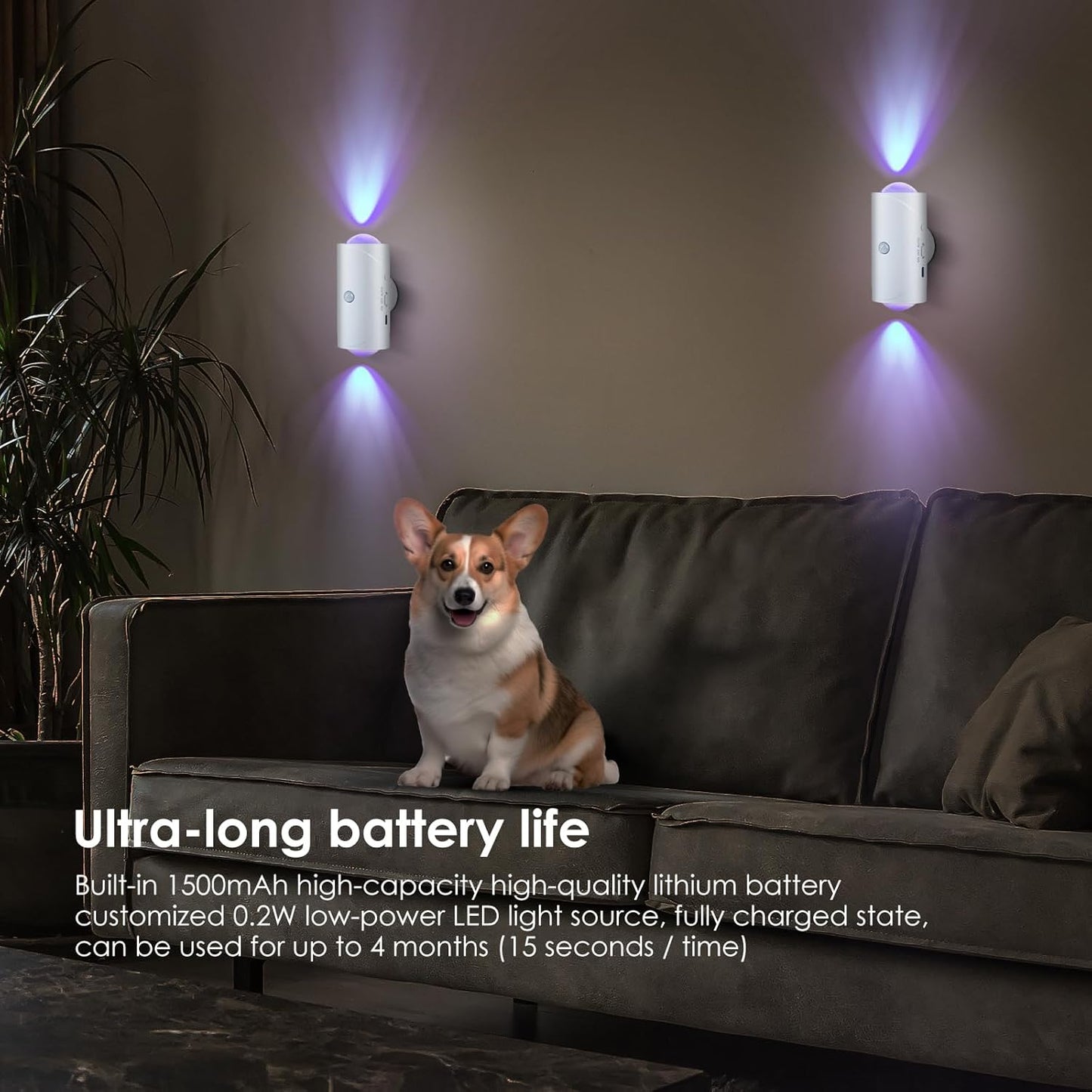 LED Wireless Magnetic Wall Lamp with 7 Colors Changing, Motion Sensor, 1500mAh Rechargeable Battery