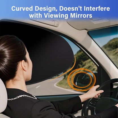 Car Shades for Side Window, Static Film Adsorption Driver Window Sun Shade,100% Blackout