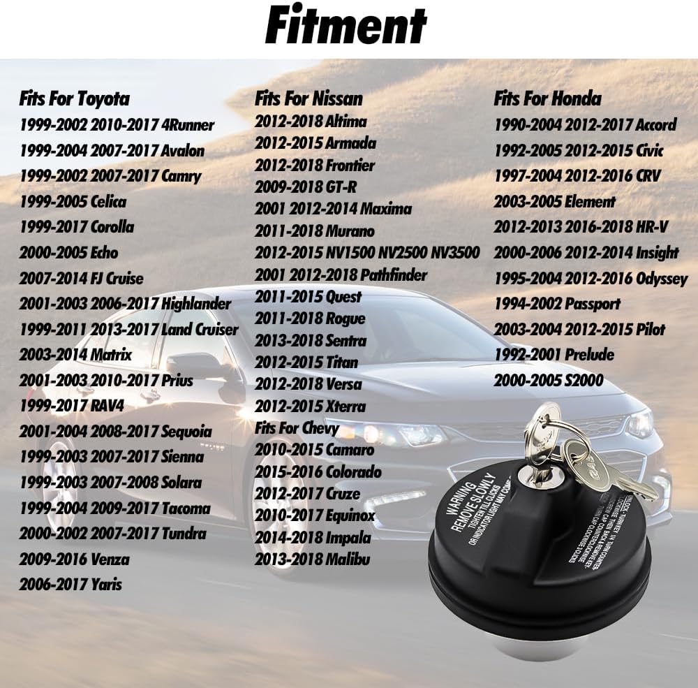 Gas Cap Fuel Tank Cap Fits For Toyota 4Runner Avalon Camry Celica Corolla Highlander Nissan Altima Armada