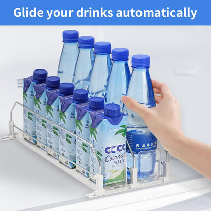 Soda Can Organizer for Refrigerator - Drink Pusher Automatic Drink Replenishment Machine