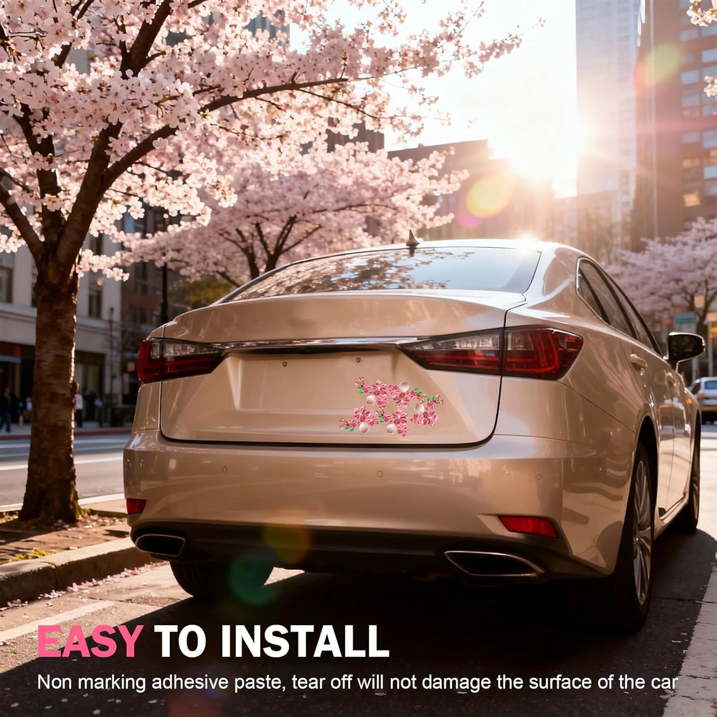 32PCS 3D Cherry Blossom Car Decal Stickers