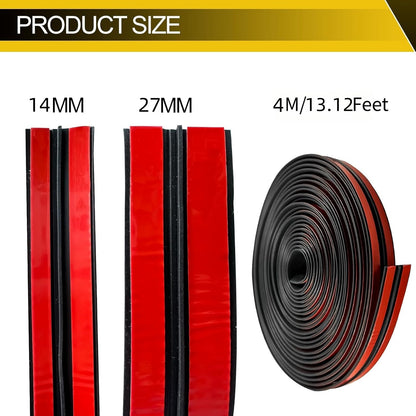 Car Windshield Weather Stripping, Adhesive Rubber Seal Strip, Auto Sunroof Sealing Gasket
