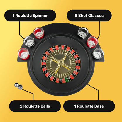 Fairly Odd Novelties Shot Glass Roulette, Drinking Game Set