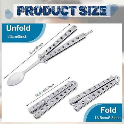 Tactical Butterfly Spoon — Stainless Steel Folding Cutlery