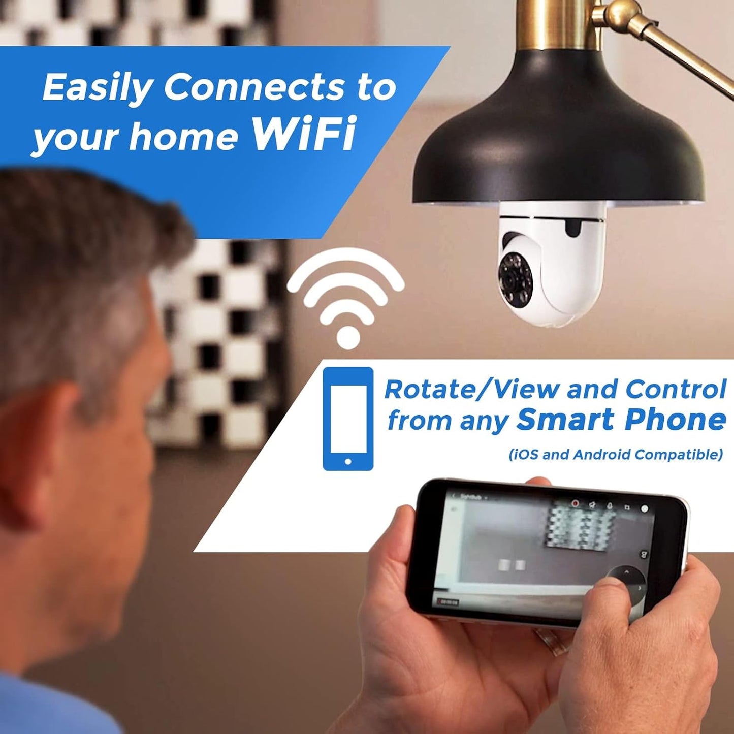 Wireless WiFi Light Bulb Camera Security Camera