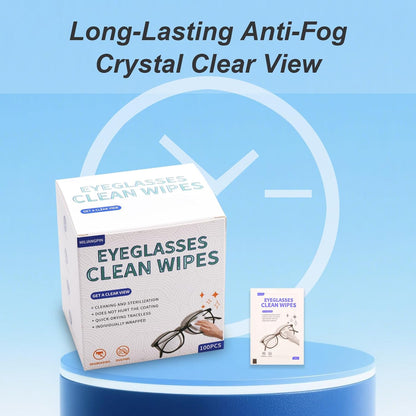 Disposable Lens Cleaning Wipes (1 Pack of 100pcs) for Glasses, Screens, Camera Lenses