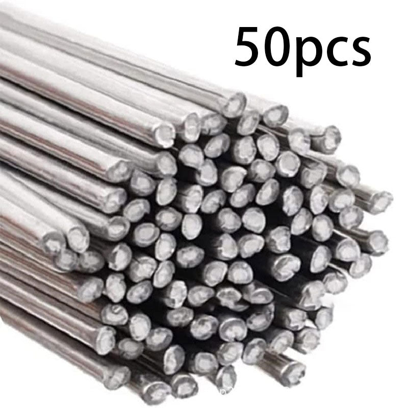 50Pcs 1.6x330mm Low Temperature Simple Welding Rods - Easy Melt Aluminium Flux Cored for Aluminum