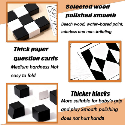 Wooden Blocks Puzzle Table Games - Brain Teaser With 80 Challenges