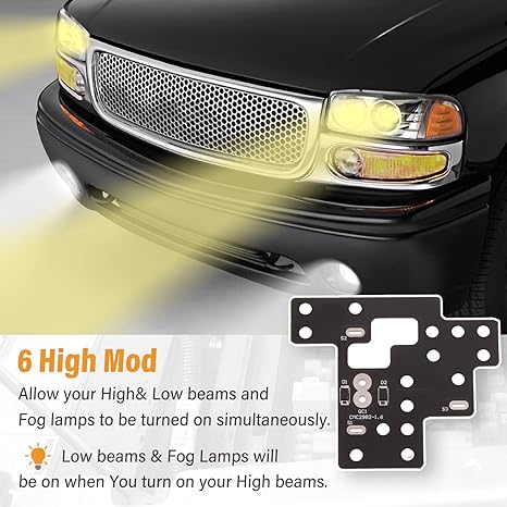 6 High Mod, Compatible with 2003-2007 Chevy Silverado GMC Sierra 1500/2500/3500 Classic