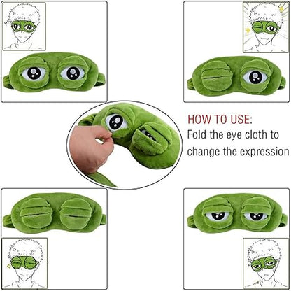Sleep Masks,Eye Mask for Sleeping, Night Mask Sad Frog Cute Block Out Light