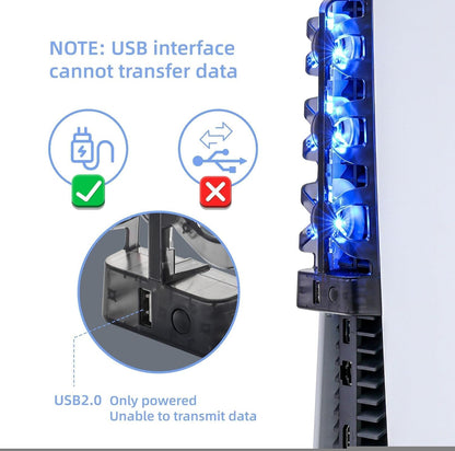 Cooling Fan for PS 5 Disc & Digital Console Adjustable Speed