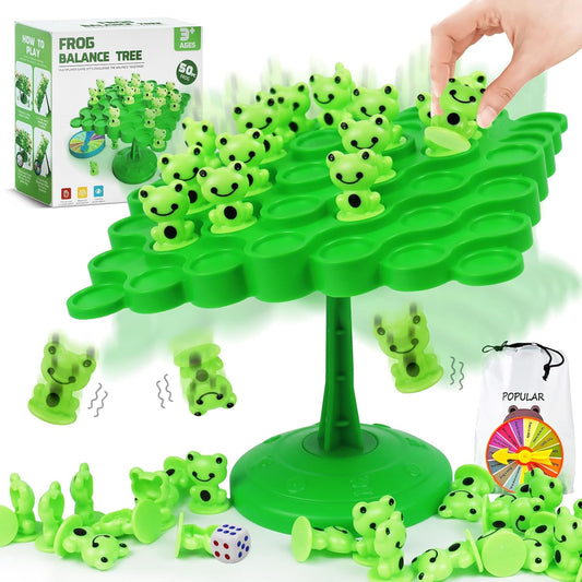 Frog Balance Game Toys,Balance Game Tree Two-Player Parent-Child Interactive Family Montessori Toy