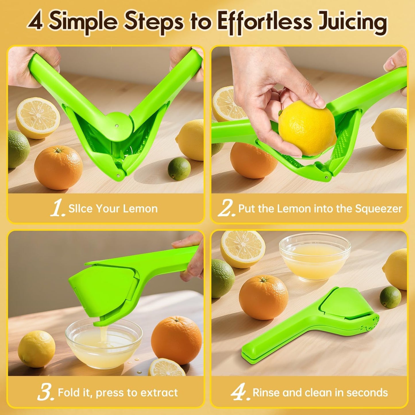 Manual Lemon Squeezer, Hand Lemon Squeezer, Easy-to-Use, Very Sturdy, Lemon Juicer