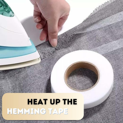 3 Rolls Hemming Tape for Pants and Clothes – No-Sew Fabric Hem Tape for Quick Clothing Repairs – Easy to Apply, Clean Invisible Finish