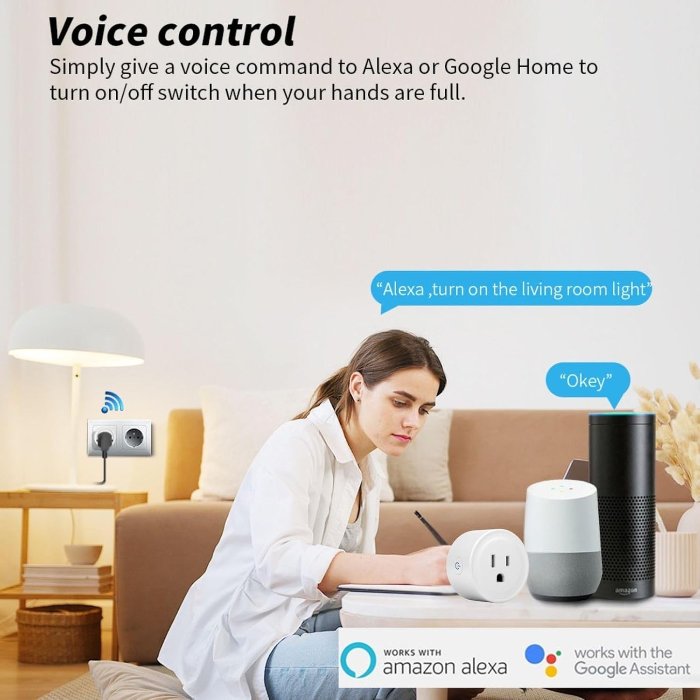 WiFi Smart Plug | Compatible with Alexa & Google Home | WiFi Outlet for Remote Contro