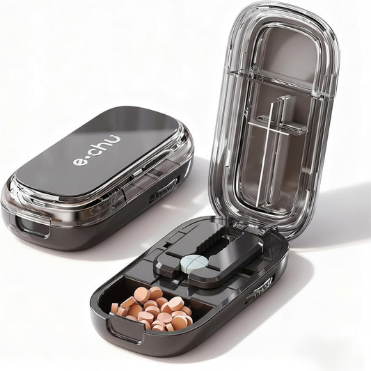 1/2 & 1/4 Adjustable Pill Splitter with Centering Device