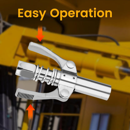 2PCS 12000 PSI High Pressure Leak-Proof Grease Gun Coupler for Automotive Farm Industrial Use