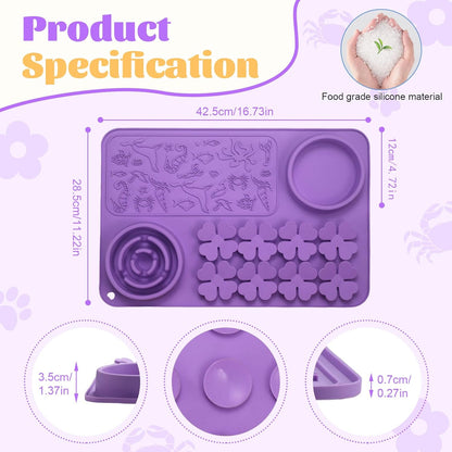 Slow Feeder Bowl Silicone Lick Mat for Dogs & Cats