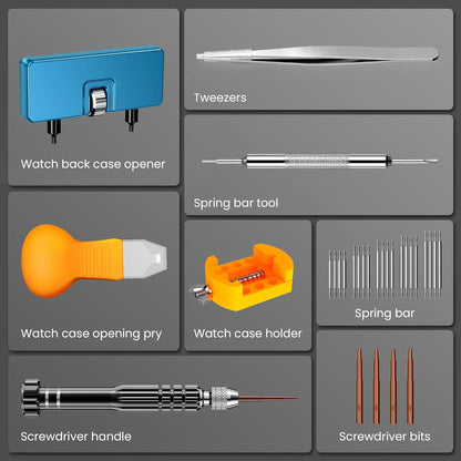 DIY Watch Repair Kit: Battery, Screwdriver & Band Replacement Tools