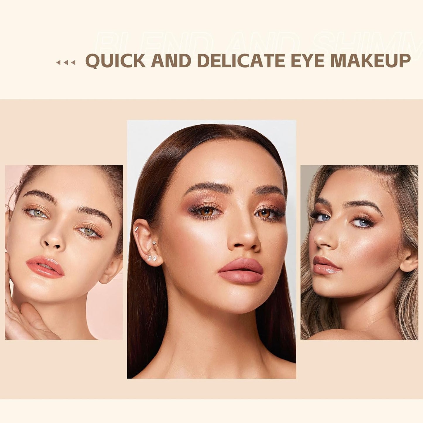 6 Pcs Shimmery Eyeshadow Stick Two Color Eye Glitter Shadow Pencils with Waterproof and Retractable Eye Shadow
