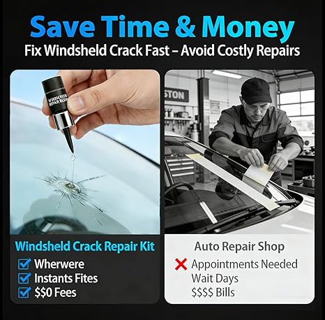 2Pcs Glass Repair Kit, Chipped Windshield Repair Kit
