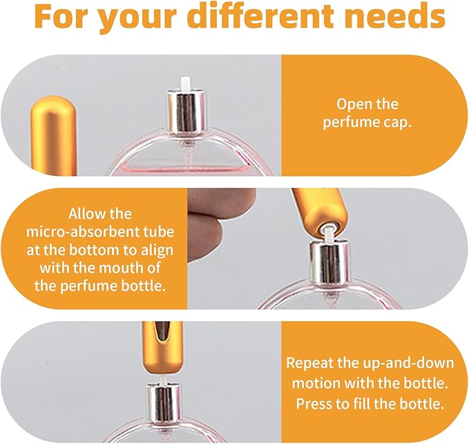 2Pcs Spray Bottle 5ml Perfume Atomizer Portable Liquid Container for Cosmetics Traveling Mini Aluminum Spray