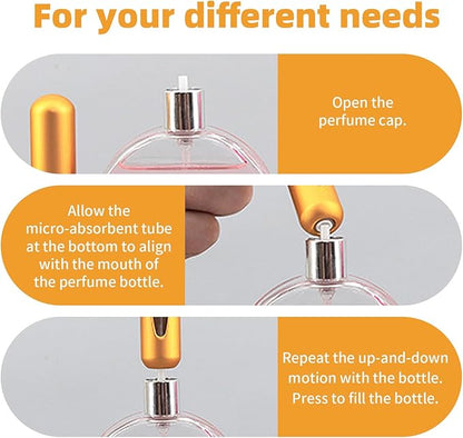 2Pcs Spray Bottle 5ml Perfume Atomizer Portable Liquid Container for Cosmetics Traveling Mini Aluminum Spray