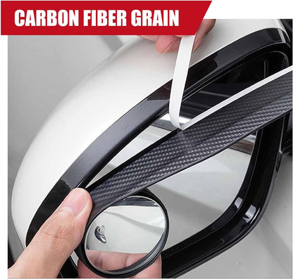 2PCS 2-in-1 Rain Eyebrow Reversing Side Rearview Mirror, 360° Adjustable Reflective Protective Cover