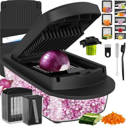 All-in-1 Vegetable Chopper Mandoline Slicer with Container