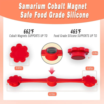6Pcs/set Air Fryer Magnets For Parchment Paper Liner Silicone Buckle