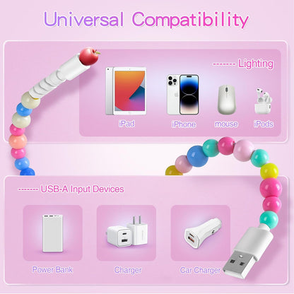 Adorable Pearl Bead USB-C to USB-C Fast Charging Cable (1m)