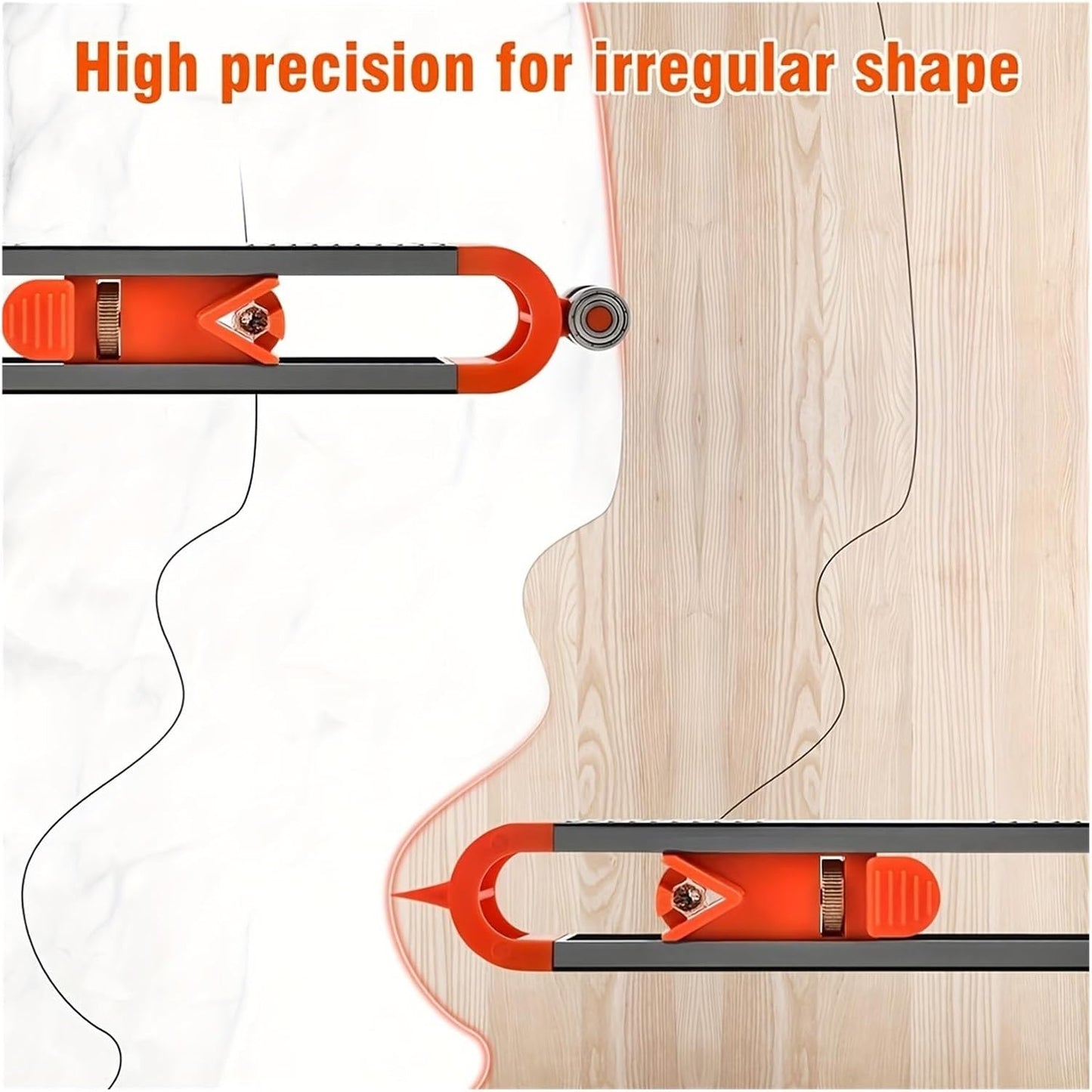 Contour Gauge Scribe Tool, Precise Profile Duplicator, Irregular Shape Profile Tool For Woodworking, Conversion Projects