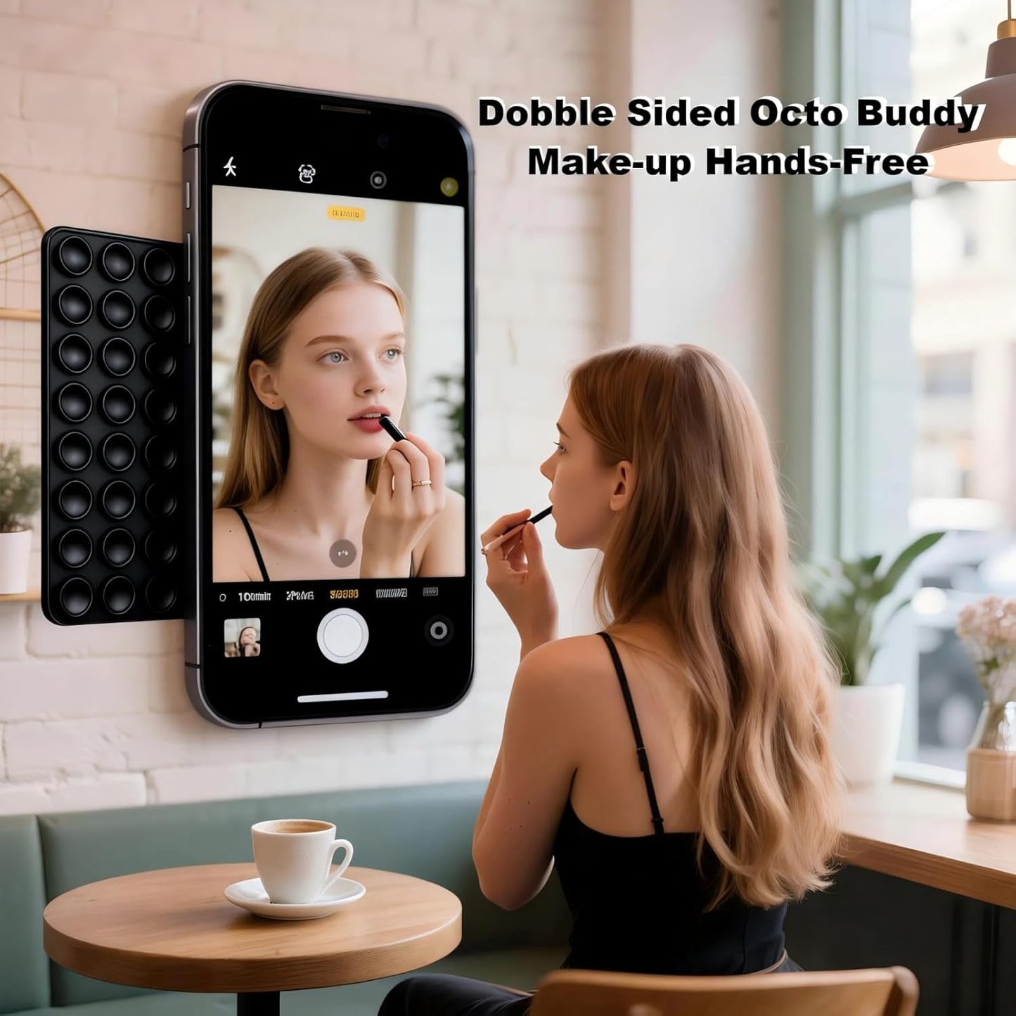 3Pcs Silicone Suction Cup Phone Case Mount - Double Sided, Strong Grip Holder for Selfie and Video