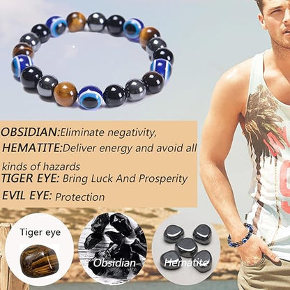 Amazing Gemstone Ultimate Triple Protection Bracelets for Men Women