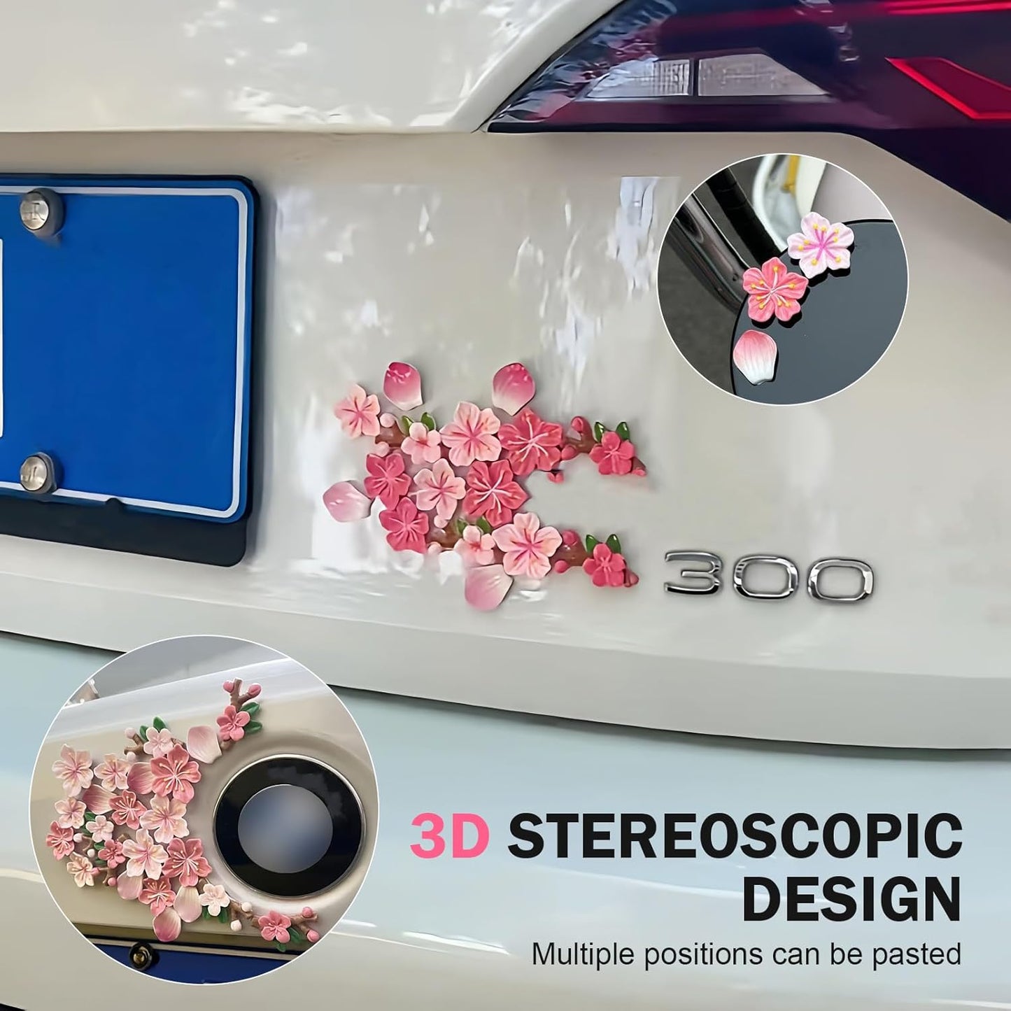 32PCS 3D Cherry Blossom Car Decal Stickers