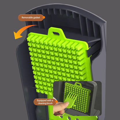 Safe Hand Protection Reusable Vegetable Chopper Mandoline Slicer For Vegetables Fruits Cutting -  ABS Stainless Steel Design Multi Function For Dicing Mincing