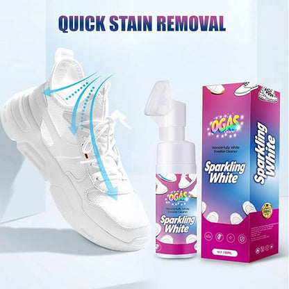 Shoe Cleaner Kit - 150ml Water-Free White Shoes Deep Stain Removal Foam with 360° Rotating Brush