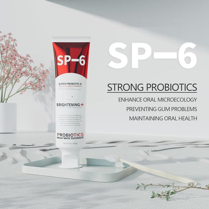 Fresh Mint Flavor SP-6 Probiotic Toothpaste for Teeth Whitening & Gum Health