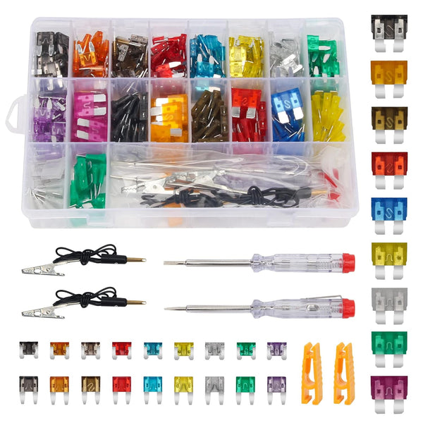 306Pcs Automotive Fuse Kit: Aluminum Blade Fuses, Puller & Test Light for Car/Truck Repair