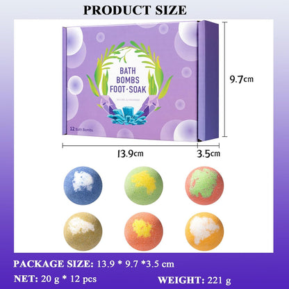 12 Pack Organic Natural Handmade Bath Bombs Birthday Gifts