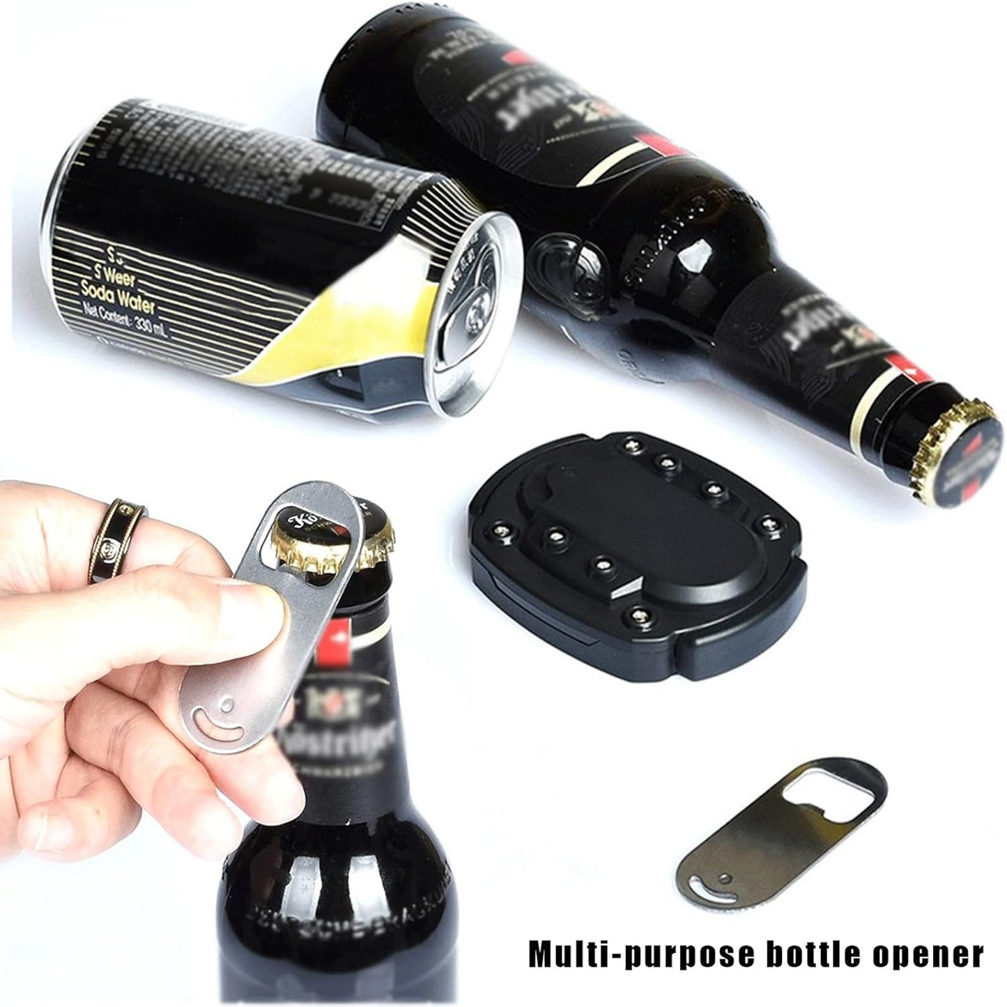 Can Opener Manual Hand Held Easy Safety with Bottle Opener