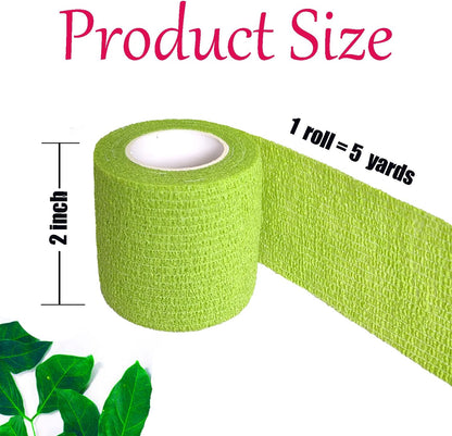 3 Pack 2 Inches Self Adhesive Bandage Wrap Vet Wrap