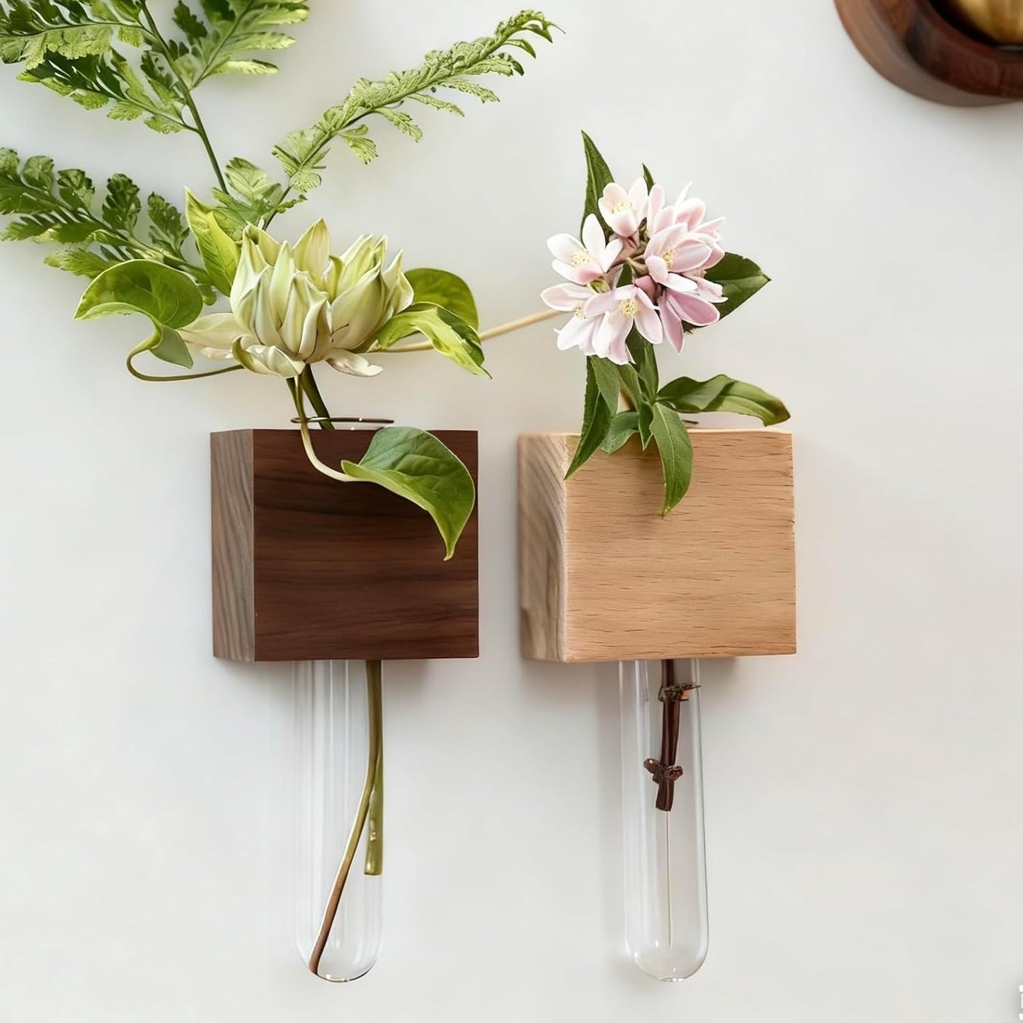 Mini Vase Magnets for Fridge,3D Wall Vase Holders with Test Tube