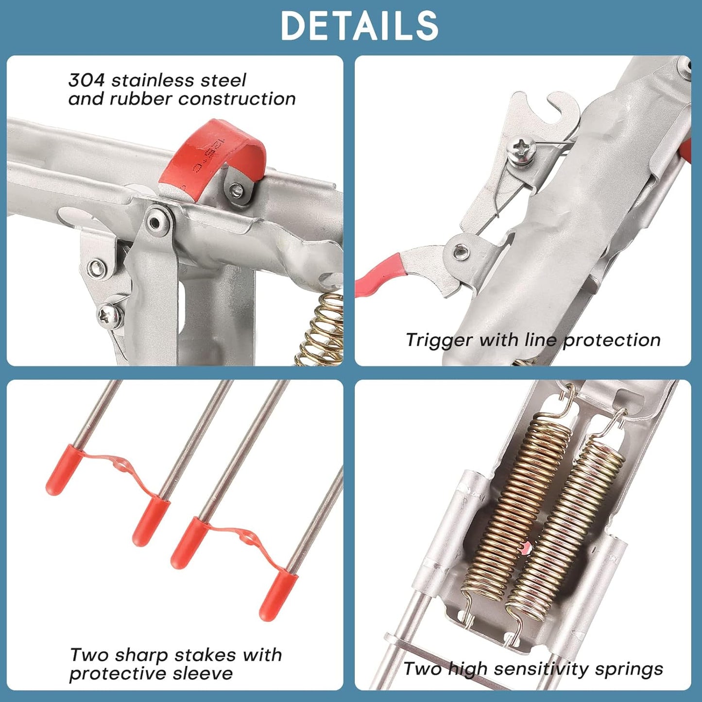 Automatic Spring Stainless Steel Fishing Rod Holder