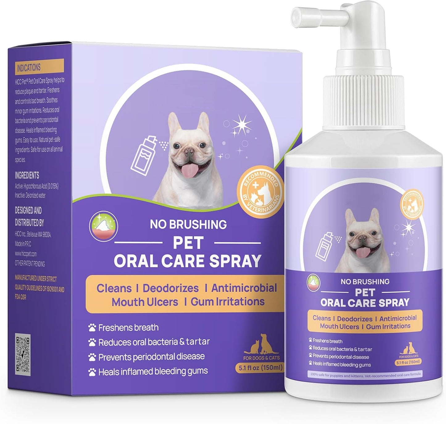 Dog Oral Care Spray Effectively eliminates bad breath relieves gum redness