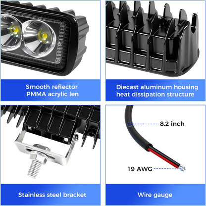 6 Inch Led Light Bar Spot Beam