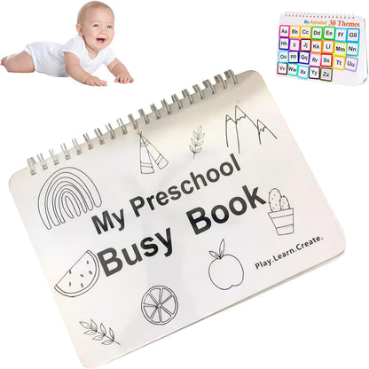 My Preschool Busy Book - 12 Engaging Themes Educational Preschool for Travel and Fun Learning