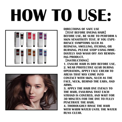 100g Herbal Essence Hair Dye Cream—Convenient Home Hair Dye Kit Gentle, Non-Irritating,  Safe for the Scalp