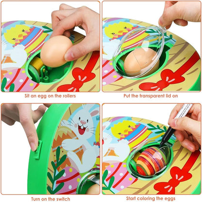Egg Decorating Spinner, Easter Egg Decorator Kit, 3 Eggs 8 Markers