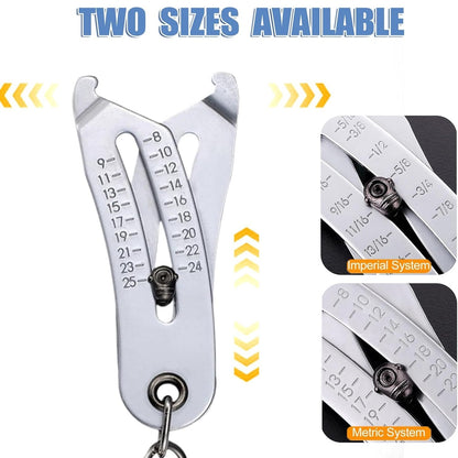 Portable Precise Thread Size Checker Keychain